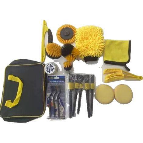 Kit de nettoyage de voiture, outils multi-usages, rangement facile, ENSEMBLE 20 (1/2)