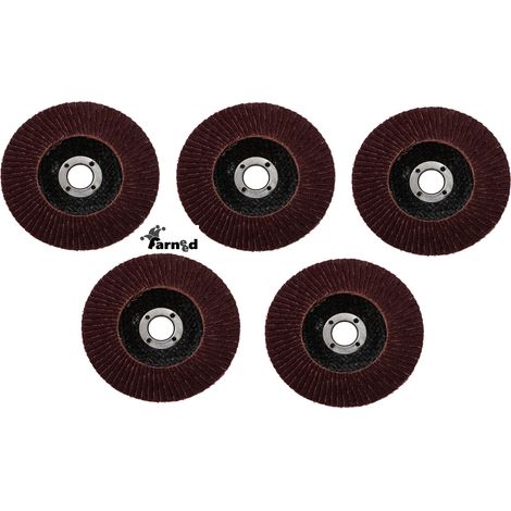 SET DISCHI 5 PZ LAMELLARE SMERIGLIATRICE CARTA ABRASIVA 115 MM GRANA 100