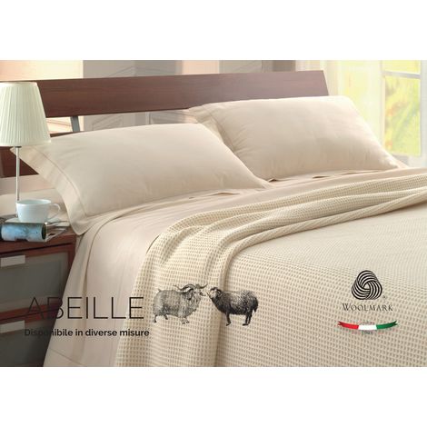 Coperta Invernale Modello Abeille In Lana Merino, misuraCullacoloreAbeille (1/2)