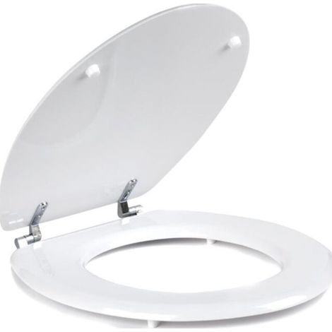 Asiento de inodoro de madera Beldray LA032355WFPEU7, blanco (1/3)