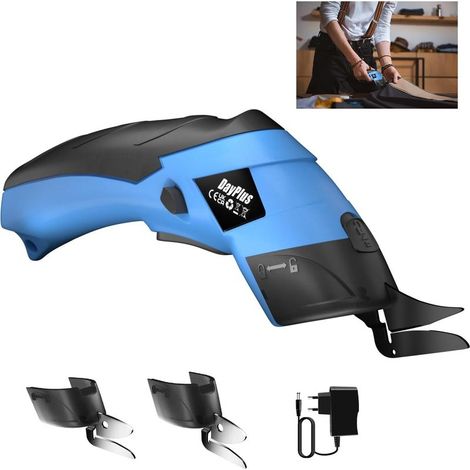 Ciseaux électriques, coupe-carton électrique 3,6 V, avec verrou de sécurité et 2 lames de coupe, coupe-tissu rechargeable, adapté aux tapis, cuir, feutre et matériaux, faciles à couper. (1/5)