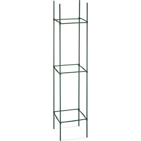 Lote de 4 celosías ajustables para plantas trepadoras jardín balcón 150 cm de metal verde 130011789 (1/4)