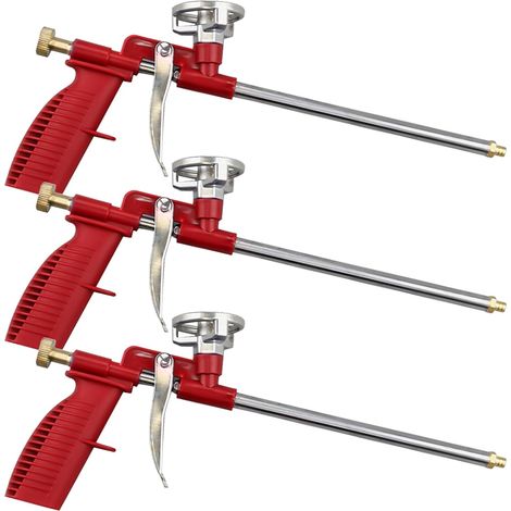 Set of 3 Polyurethane Foam Guns, Construction Foam Gun, Metal Foam Gun Measuring Gun with Ergonomic Plastic Handle, for DIY and Professionals (1/5)