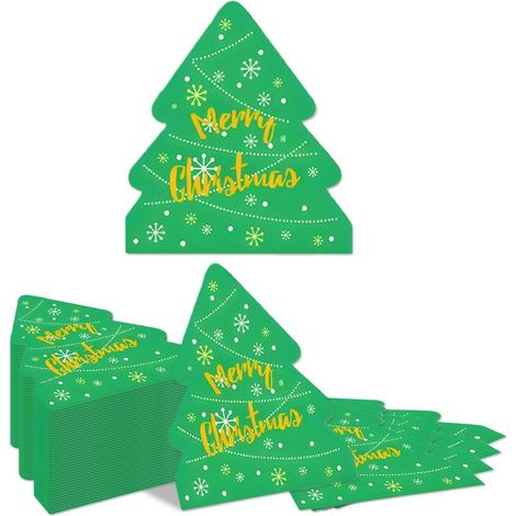 40 Papierservietten mit Weihnachtsbaum-Motiv, Einweg-Tischdekoration für Weihnachten, Partyessen, Nikolaustag, Advent und Kindergeburtstage (1/4)