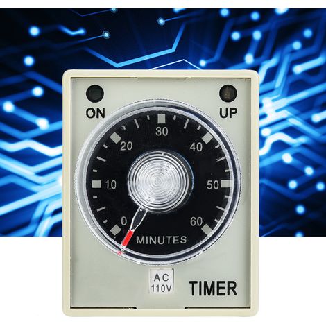 Relais temporisé électronique AH3-3, temporisateur à déclenchement réglable, 8 broches, 60 min (110 V) (1/5)