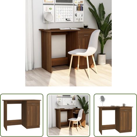 Bureau moderne - Bureau Chêne marron 100x50x76 cm Bois d'ingénierie (1/5)