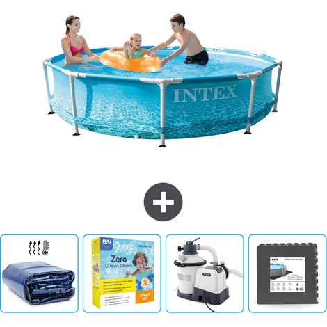 Piscine Intex Cadre Rond - 305 x 76 cm - Inclus Accessoire CB68 (1/5)