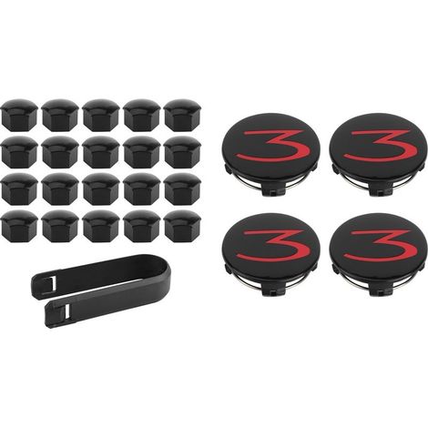 Capuchon central de moyeu 4 pièces avec 20 couvercles d'écrous de roue adaptés pour Tesla modèle 3/modèle Y/modèle S/modèle X (1/5)