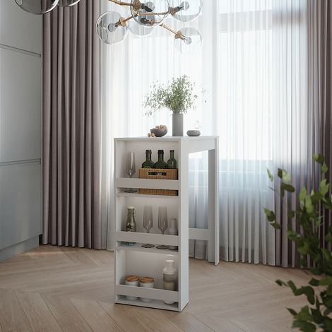 Tavolo da bar Repose, Bianco, 45 x 110 cm, Vicco
