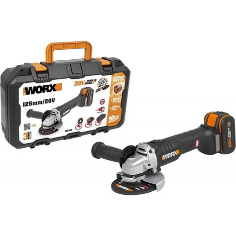 Amoladora angular 125mm BL 20V 1bat 4.0Ah - Worx (1/5)