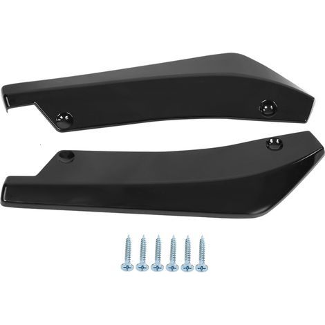 Aileron Diffuseur Canard en Plastique Noir pour Bumper, 2 pièces (1/5)
