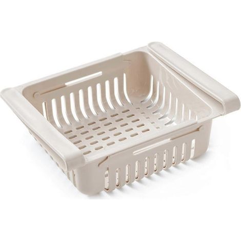 Boite Rangement Frigo Réfrigérateur Escamotable avec Tiroir Organisateur, Rangement Cuisine & Frigo Rétractable, Convient La Plupart des Réfrigérateurs, p