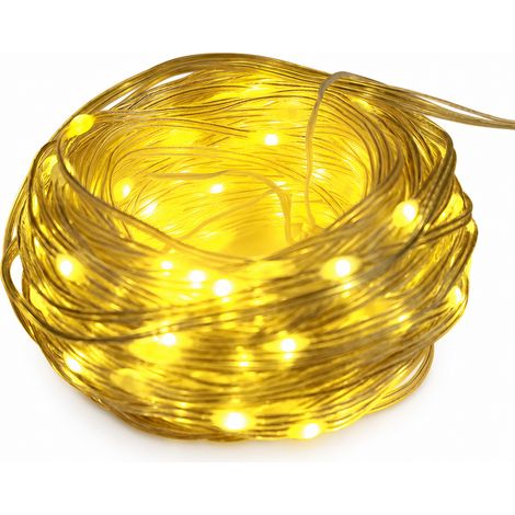 Guirlande LED Extérieure Étanche, Blanc Chaud, 800 LED, Rechargeable USB-C avec Télécommande (1/5)