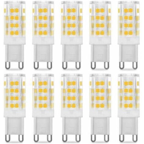 Ampolla LED G9 5W, equivalente a 40W, Blanc Chaud 3000k, 220-240V, ángulo de iluminación de 360°, paquete de 10 (1/4)