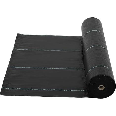 Tessuto per il controllo delle erbacce, 1,8 m x 91 m, 68 g per metro quadrato, resistente ai raggi UV, permeabile all'acqua, ideale per il giardinaggio. (1/5)