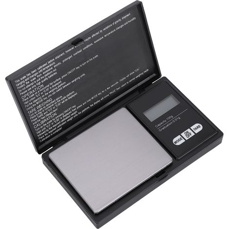 Mini balance de poche numérique LED portable de haute précision pour bijoux en or, argent et diamants (100 g/0,01 g) (1/5)