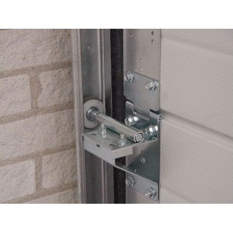 4M – Charnière latérale anti pince doigts pour porte sectionnelle – Galvanisée – Réglable – Aile surélevée 10mm – Nœud inversé