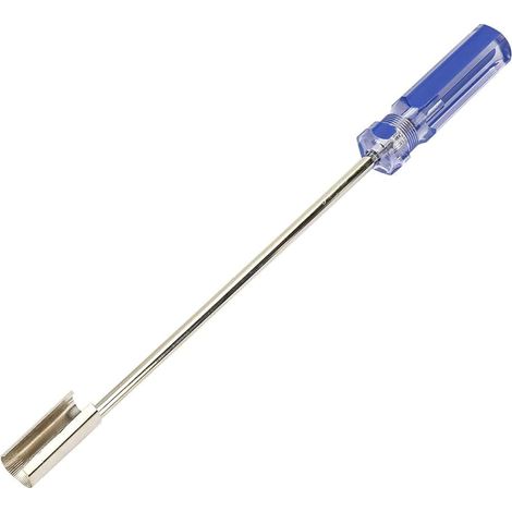 F-Stecker-Ausdreher, Kopfausdreher, BNC-Steckerwerkzeug, F-Stecker-Schraubendreher, Kopfausdreher, professioneller Schraubendreher für die Montage von F-Steckern, blau, Kunststoffgriff (1/5)