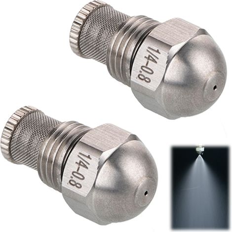 2 pcs 1/4bsp Buses Diamètre De Pulvérisation En Acier Inoxydable Fine Atomisation Buse De Brouillard Pour Le Refroidissement, Le Nettoyage, L'Irrigation De Jardin (Diamètre de trou: 0.8 mm) (1/5)