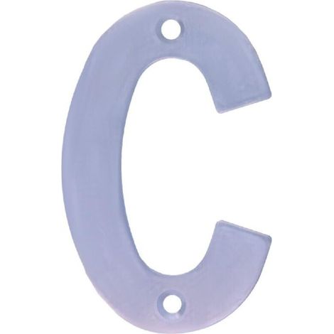 LETTRE C-4 POUCES ACIER INOXYDABLE 18/8 (1/5)