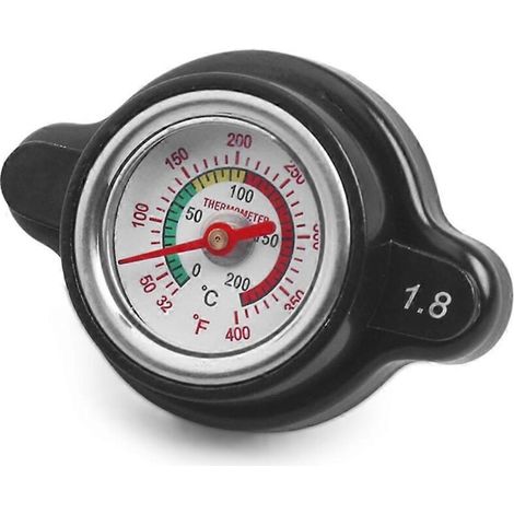 Bouchon de radiateur Thermost pour motos et voitures, manomètre de température d'eau 1,8 bar