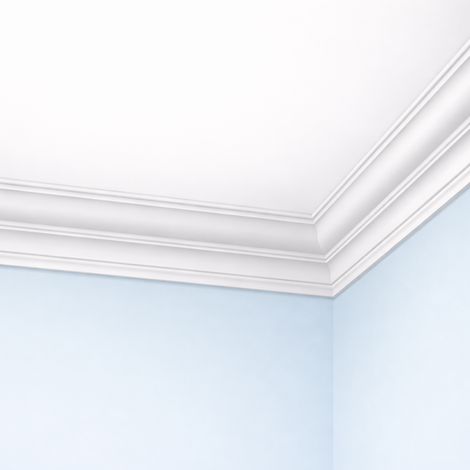 Corniche plafond C288 5,9 x 5,4 cm - Polyuréthane Cimaises &+
