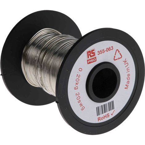 Fil de cuivre 0,7 mm² RS PRO 19 AWG Mono conducteur diamètre 0.91mm, longueur 34.6m ( Prix pour 1 )
