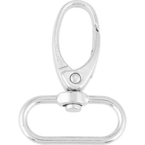 20 Crochets tournants en alliage de zinc pour porte-clés, mousquetons pivotants 25mm, anneaux de sac à main, lot de pièces d'accroche. (1/5)