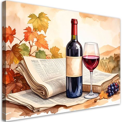 Wandbild Flasche Rotwein 90x60 cm (1/5)