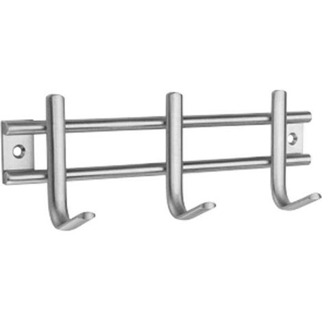 Colgador de acero inoxidable 3 ganchos (blister) (1/4)