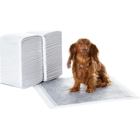 Compresas sanitarias para perros Basics (paquete de 100) con carbón activado para controlar el olor, antifugas, de secado rápido, tamaño clásico, para perros y cachorros, color blanco (1/4)