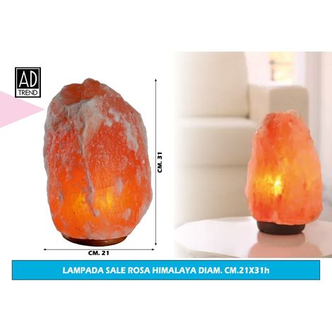 Ad Trend Lampada Sale Rosa Himalaya D 21 Cm H 31 Cm