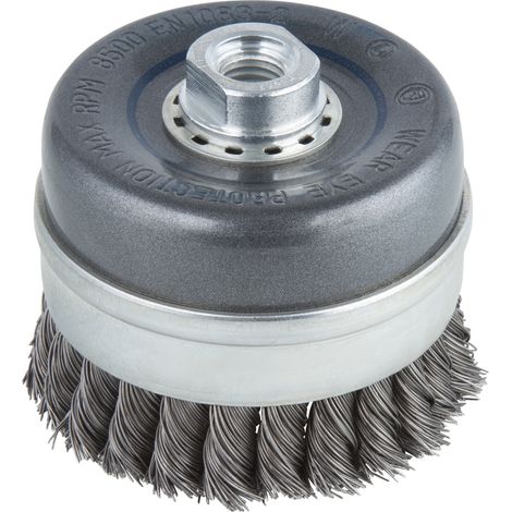 wolfcraft - cepillo metálico, forma de copa, trenzado rosca M 14 - ref.2150000