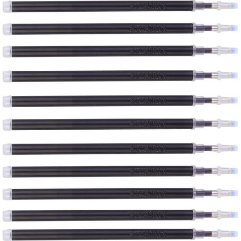 Lot de 100 Recharges pour Stylo Textile Effaçable la Chaleur, Marqueur Noir en Plastique Tige Épaisse, pour Couture et Quilting Professionnel sur Tissu (1/5)