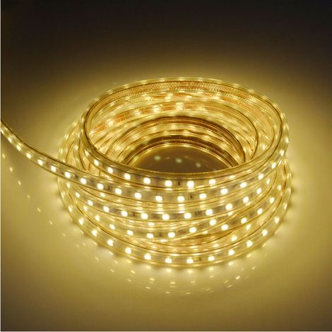 Ruban LED 3 Mètres avec Interrupteur 5050 IP65 étanche, Blanc Chaud, (1/5)