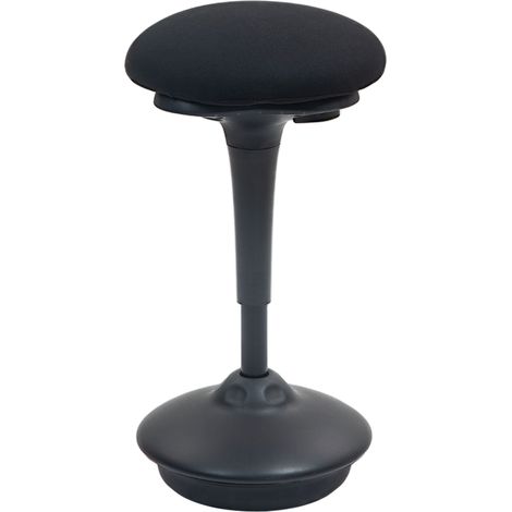 Tabouret oscillant ergonomique PLAYTON noir (1/5)