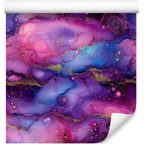 Papel pintado tinta violeta, morado, ciruela y azul 50x1000 cm (1/5)