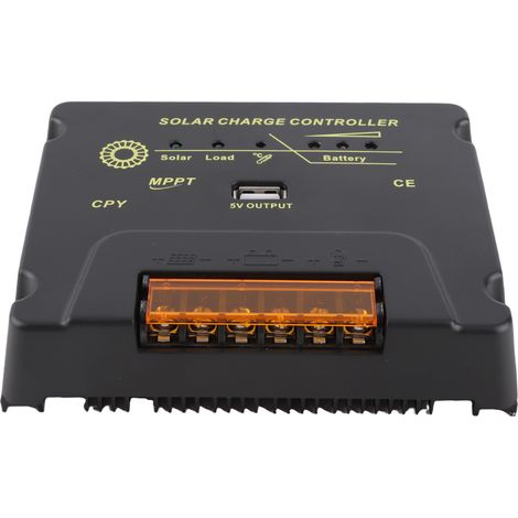 Régulateur de Charge Solaire 20A pour Panneau Solaire 12V/24V avec Port USB Régulateur de Batterie Protection Surcharge Compensateur de Température (1/4)