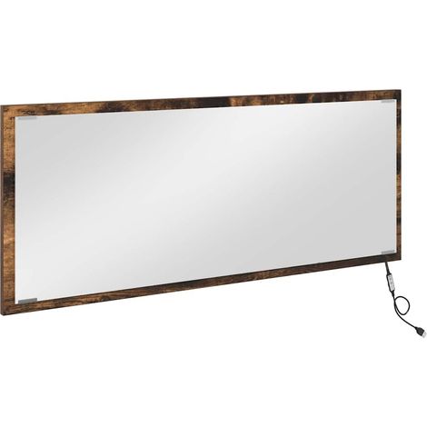Maison Exclusive - Miroir Chêne fumé 90 x 8,5 x 37 cm Bois d'ingénierie
