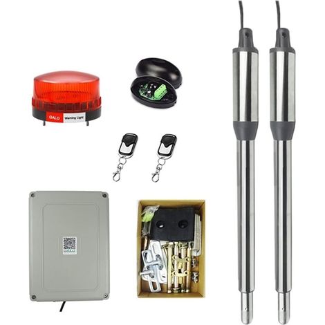 Ouvre-Porte Automatique en Acier Inoxydable for portails PKM-101 jusqu'à 16 Pieds de Long et 650 Livres for Portail à Double battant for la sécurité à Domicile/Ferme/Garage/Entreprise(Kit 3) (1/5)