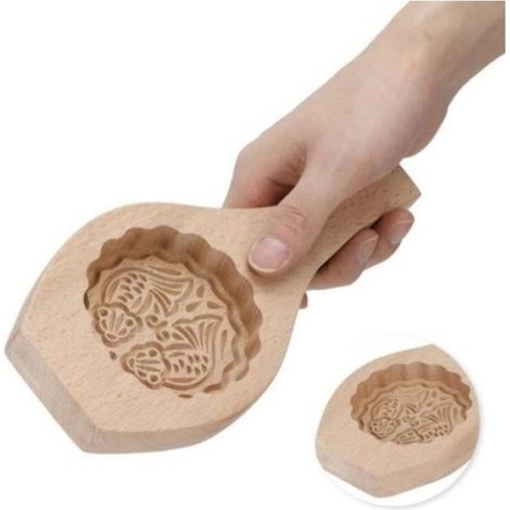 Moule À Gâteau De Lune - Bois De Hêtre - Pour Préparations DIY - 1 Pièce (1/5)
