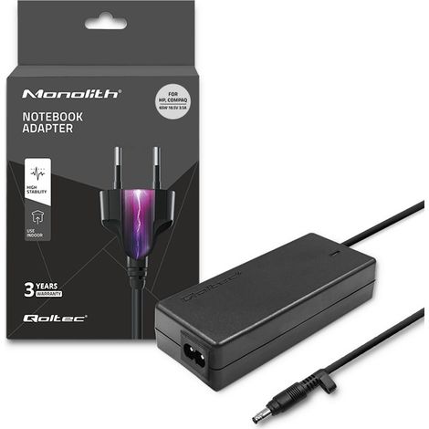 Qoltec HP 65W Laptop-Netzteil 18,5 V 3,5 A 4,8 x 1,7 + Stromkabel (1/5)