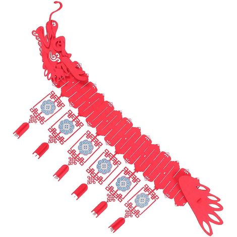 Guirlande de plafond Dragon rouge pour la décoration du Nouvel An chinois (3 pièces) (1/5)