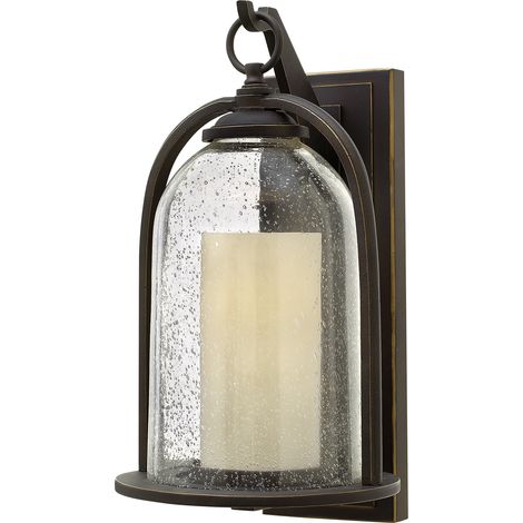 Elstead Quincy - 1 Lanterna da parete per esterno a luce media Bronzo lucidato a olio IP44, E27 (1/5)
