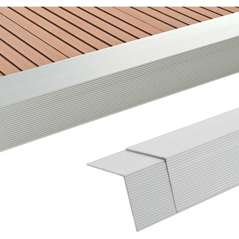Cornière de terrasse 5 pcs Aluminium 170cm Argenté (1/5)