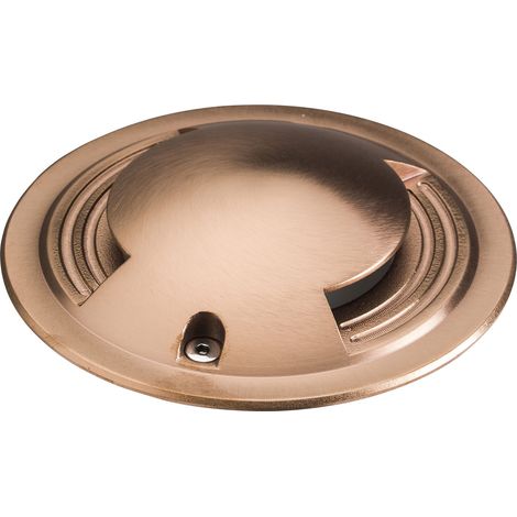 Encastré de sol extérieur ZEPH 2 24V déflecteur double bronze 3000K 3x2W - EUROPOLE - 55202DDBR