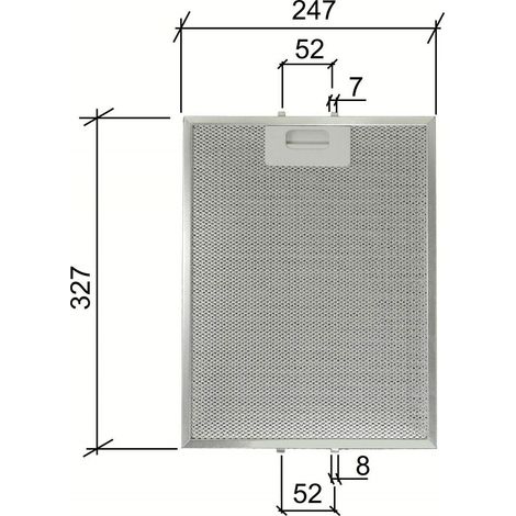 1 FILTRO CAPPA METALLICO COMPATIBILE TURBO AIR mm.247 x 328 x 9 F 243