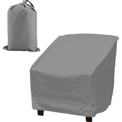 Housse imperméable et anti-poussière pour meubles, chaises et canapés, protection pour jardin, terrasse et extérieur, grise (1/5)