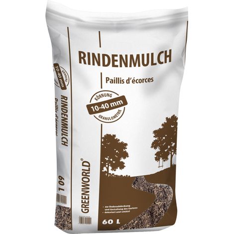 Greenworld Rindenmulch Nadelholzrinde 10 - 40 mm 60 L (1/2)