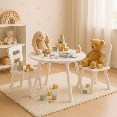 Set tavolo e sedie per bambini con contenitore